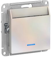 Выключатель карточный с подсветкой без рамки Systeme Electric AtlasDesign 1-кл. жемчуг картинка